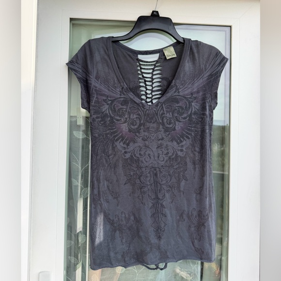 east way Tops - Charcoal Graphic Women's Tee